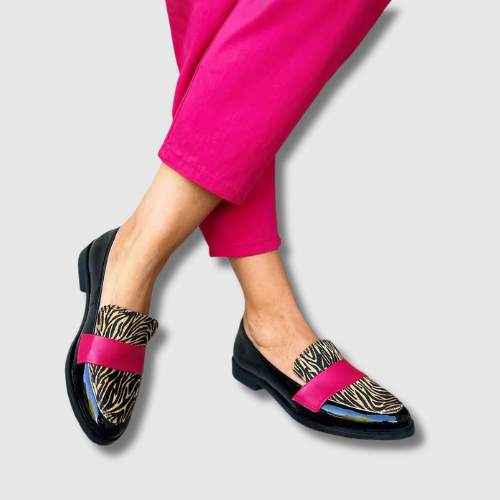 Zoya™ | Mocassins léopard avec rose